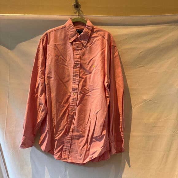 Brooks Brothers EUC 100% cotton pinkish textured long sleeve with Golden Fleece - Picture 2 of 8